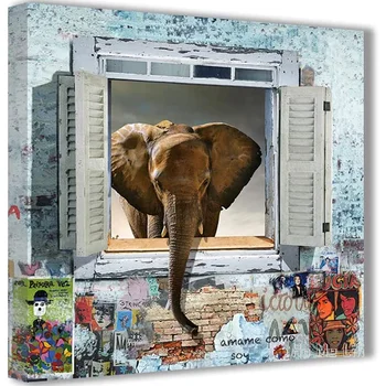 Abstrakt Slon Obývacia Izba Plátno Tým, Že Ho Ma Lili Wall Art Diela, Spálne, Kúpeľne, Kuchyňa Dekorácie
