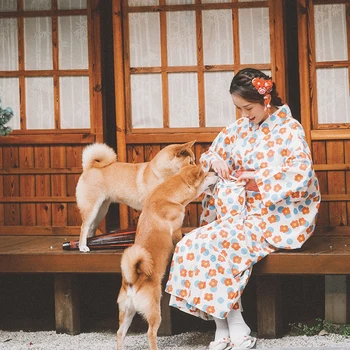 Japonsko Štýl ženské Kimono Bavlna Župan Tradičné Letné Yukata Priedušná Domáce oblečenie Vintage Letné Šaty Cosplay Nosenie