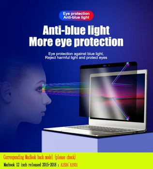 Magnetické Privacy Filter Anti-spy PET Obrazovky ochranná fólia Pre MacBook 12 palcový A1931 A1534