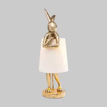 Vintage Led Šatku Králik stolná Lampa Kare Design Živice Zvierat Stolové Lampy pre Obývacia Izba, Spálňa Decor Stôl Svetlo Nočné Lampy