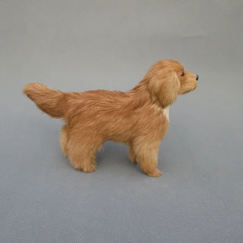 nové simulácie psa plastická a kožušiny žltá chôdza psa modelu dar, o 26x7x17cm a64